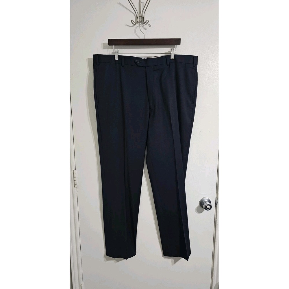 BROOKS BROTHERS Madison Fit‎ 99% Wool Blue Flat Front Dress Pants Size 42x32